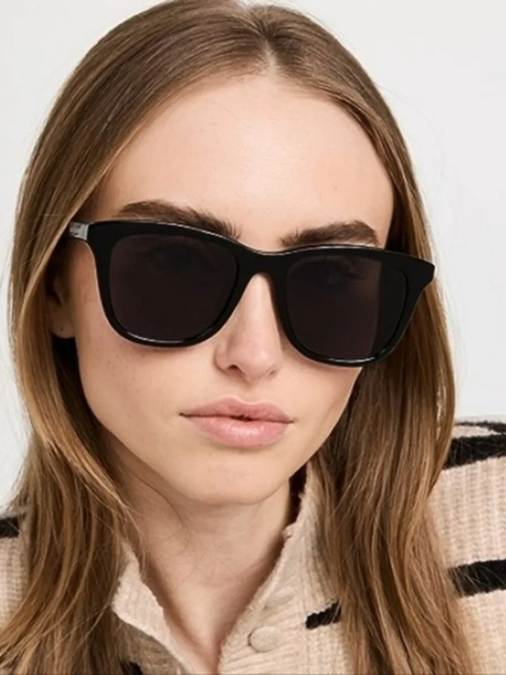 Saint Laurent Women’s Sunglasses Black Square SL587/K 001 NEW AUTHENTIC NEW SAINT LAURENT SL587/K 001 CAT EYE SUNGLASSES SAINT  main image 2